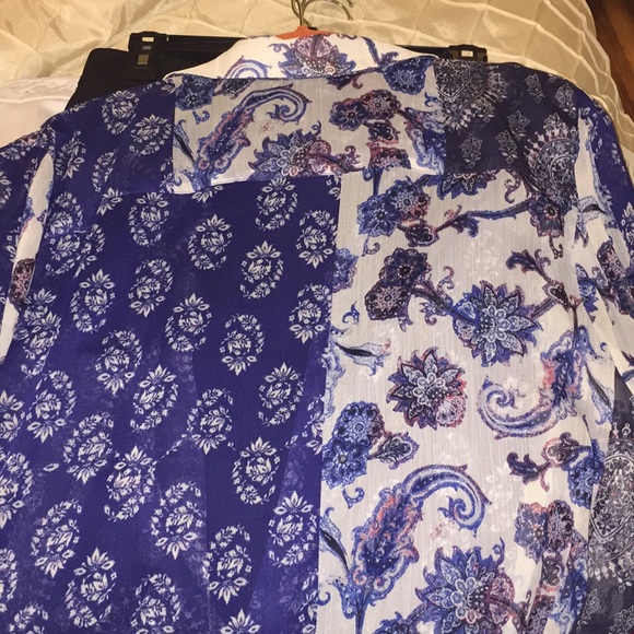 Button down, front tie blouse - Picture 4 of 4